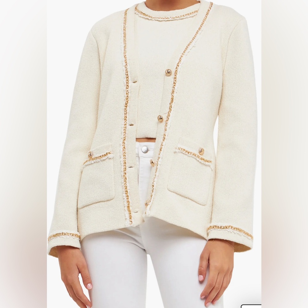 *NWT* Endless Rose Trim Detail Caridgan